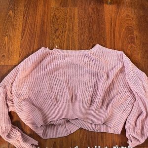 Shein distressed over-sized open back sweater SIZE S